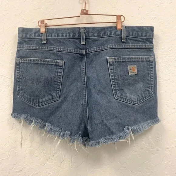 Carhartt Distress Jean Shorts Size 38 - Picture 2 of 7